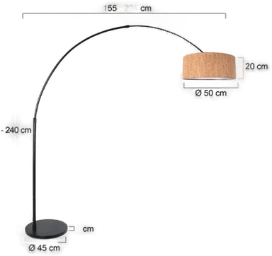 Steinhauer Bue-gulvlampe Sparkled Light, svart/brun