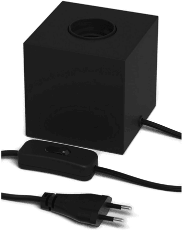 Calex bordlampe kubeform, svart