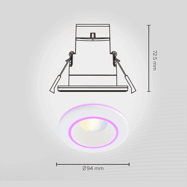 Calex Smart Halo downlight CCT RGB