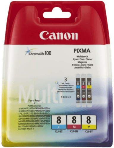 Canon Blekkpatron CLI-8 C/M/Y 3-pack