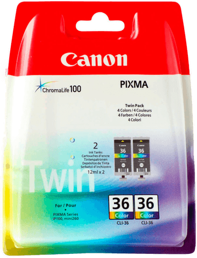 Canon CLI-36 Fargeblekkpatron 2-pk