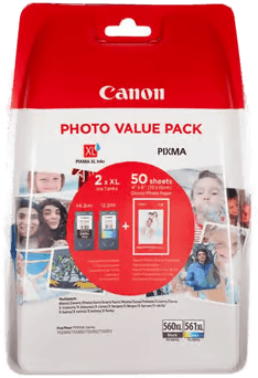Canon PG-560XL/CL-561XL Blekkpatroner med fotopapir