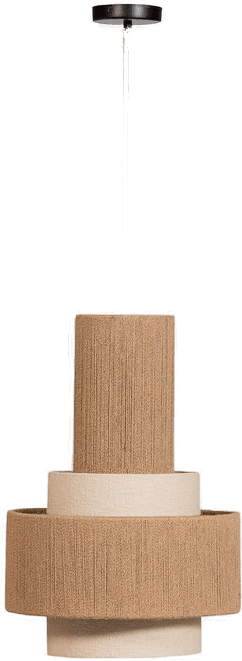 Woood Pendellampe Pelle Beige