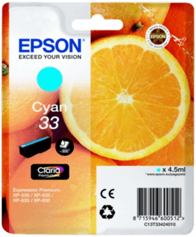 Epson 33 Blekkpatron cyan T3342