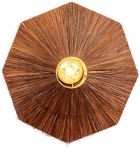 Good & Mojo Panama vegglampe, brun, Ø 45 cm