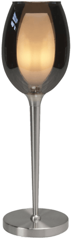 Highlight Belle bordlampe, røykgrå/nikkel