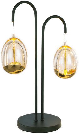 Highlight Golden Egg bordlampe svart/amber 45 cm