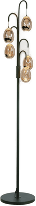Highlight Gulvlampe Golden Egg svart/amber 165 cm