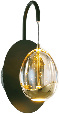 Highlight Golden Egg vegglampe, svart/amber