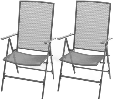 Vidaxl Hagestoler 2 stk stål grå