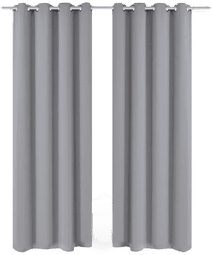 Vidaxl Lystette gardiner 135x175 cm grå