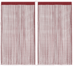 Vidaxl Trådgardiner 100x250 cm burgunder