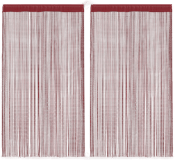 Vidaxl Trådgardiner 140x250 cm burgunder