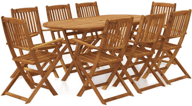 Vidaxl Sammenleggbar spisestue 9 deler