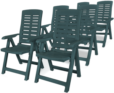 Vidaxl Hagelenestoler 6 stk grønn
