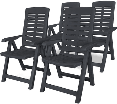 Vidaxl Hagelenestoler 4 stk antrasitt