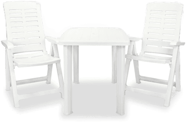 Vidaxl Bistrosett 3 deler hvit