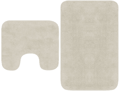 Vidaxl Baderomsmattesett 2 stk hvit