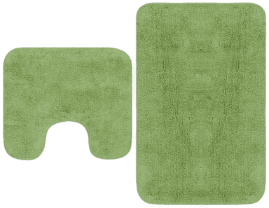 Vidaxl Baderomsmattesett 2 stk grønn