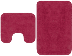 Vidaxl Baderomsmattesett 2 stk fuksia