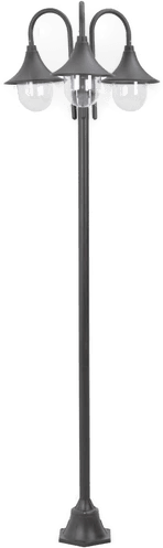 Vidaxl Hagelyktestolpe E27 220 cm bronse