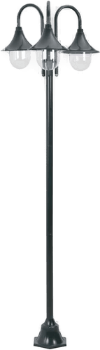 Vidaxl Hagelyktestolpe E27 220 cm mørkegrønn