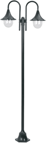 Vidaxl Hagelyktestolpe E27 220 cm mørkegrønn