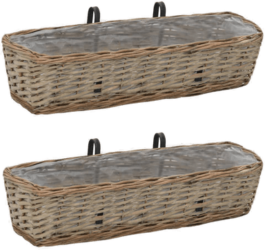 Vidaxl Plantekasser flettekurv 60 cm