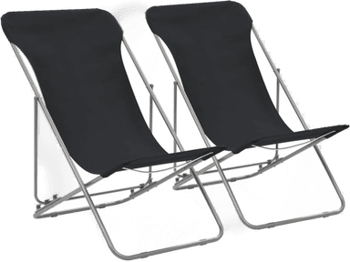 Vidaxl Sammenleggbare strandstoler 2 stk
