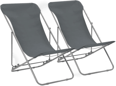 Vidaxl Sammenleggbare strandstoler 2 stk