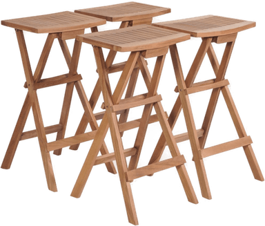 Vidaxl Foldbare barkrakker 4 stk teak