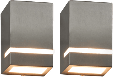 vidaXL Utendørs vegglamper 35 W sølv