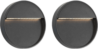 Vidaxl Utendørs LED-vegglamper 3 W svart