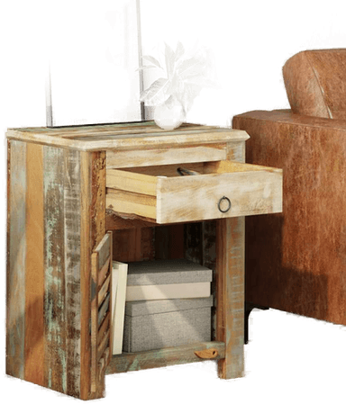 Vidaxl Endebord med skuff og dør