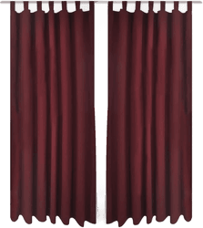 Vidaxl Bordeaux Micro-Sateng Gardiner 140 x 225 cm