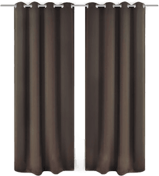 Vidaxl energisparende gardiner brun 135 x 245 cm