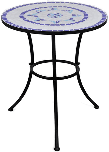 Vidaxl Bistrobord mosaikk 60 cm blå og hvit