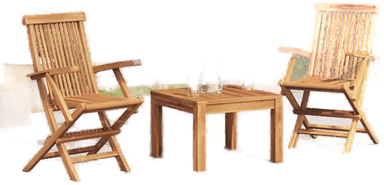 Vidaxl Klappstoler 2 stk teak