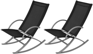 Vidaxl Gyngestoler 2 stk svart