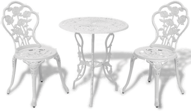 Vidaxl Bistrosett 3 deler hvit