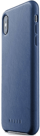 Mujjo Lærdeksel iPhone XS Max - Blå