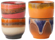 HKliving 70's krus 25 cl 4-pakning