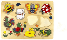 Playwood Wooden Stud Puzzle Animals