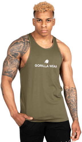 Gorilla Wear Men Carter Stretch Tank Top, army green