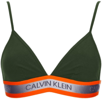 Calvin Klein BH Hazard Cotton Unlined Triangle Mørkgrønn