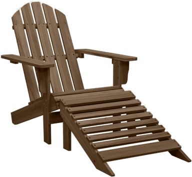 Vidaxl Hagestol med ottoman brun