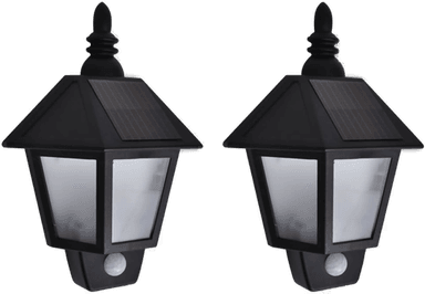 Vidaxl Soldrevne vegglamper med bevegelsessensor 2 stk