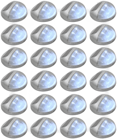 Vidaxl Soldrevet vegglampe LED 24 stk