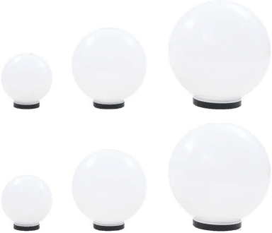 Vidaxl LED-kulelamper 6 stk 20/30/40 cm