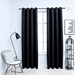 Vidaxl Lystette gardiner svart 140x245 cm